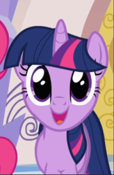 Size: 391x596 | Tagged: safe, screencap, twilight sparkle, pony, unicorn, g4, games ponies play, close-up, cropped, cute, female, mare, offscreen character, open mouth, smiling, solo focus, twiabetes, unicorn twilight