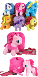 Size: 3016x6072 | Tagged: safe, applejack, fluttershy, pinkie pie, rarity, twilight sparkle, earth pony, pony, g4, absurd resolution, backpack, bootleg, child leash, earth pony fluttershy, earth pony rarity, earth pony twilight, female, irl, mare, missing cutie mark, photo, plush backpack, plushie, race swap, unknown pony