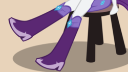 Size: 2208x1242 | Tagged: safe, artist:magerblutooth, rarity, equestria girls, g4, boots, boots shot, high heel boots, legs, pictures of legs, raised leg, shoes, solo, stool