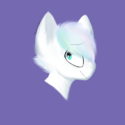 Size: 2000x2000 | Tagged: safe, oc, oc:lux(pearle), alien, pony, awkward, high res, painting, pastel, pearl, smiling