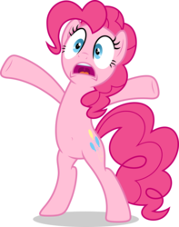 Size: 5000x6346 | Tagged: safe, artist:luckreza8, pinkie pie, earth pony, pony, g4, shadow play, .svg available, absurd resolution, belly, belly button, bipedal, part 2, simple background, transparent background, vector