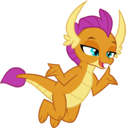 Size: 6929x7028 | Tagged: safe, artist:memnoch, smolder, dragon, g4, absurd resolution, dragoness, female, simple background, solo, transparent background, vector, wingless