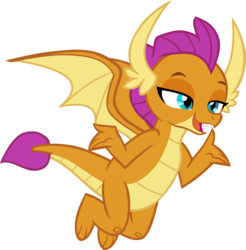 Size: 7702x7813 | Tagged: safe, artist:memnoch, smolder, dragon, a matter of principals, g4, absurd resolution, dragon wings, dragoness, female, flying, open mouth, simple background, smiling, smirk, smug, solo, transparent background, vector, wings