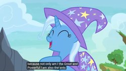 Size: 1920x1080 | Tagged: safe, edit, edited screencap, screencap, trixie, ant, pony, g4, to change a changeling, ants, caption, female, meme, solo, text, trixants, youtube caption