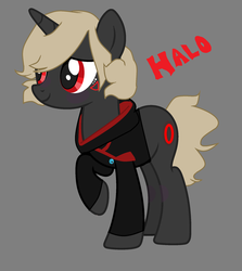 Size: 1804x2020 | Tagged: safe, artist:milkteasour, artist:php115, derpibooru exclusive, edit, oc, oc only, oc:halo (minecraft), oc:skeppy, pony, unicorn, badboyhalo, base used, button, clothes, colt, gray background, hoodie, male, mcyt, minecraft, non-mlp oc, pin, ponified, ponified oc, raised hoof, simple background, skeppy, solo, youtube, youtuber