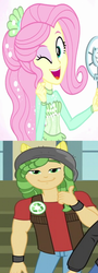 Size: 466x1292 | Tagged: safe, edit, edited screencap, screencap, flash sentry, fluttershy, sandalwood, equestria girls, equestria girls series, g4, my little pony equestria girls: friendship games, so much more to me, female, male, offscreen character, right there in front of me, sandalshy, shipping, shipping domino, straight