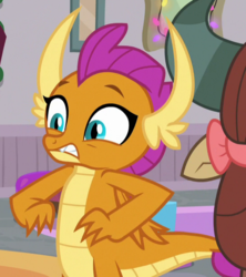 Size: 548x616 | Tagged: safe, screencap, smolder, dragon, g4, the hearth's warming club, cropped, dragoness, female, solo