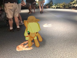 Size: 4032x3024 | Tagged: safe, gameloft, photographer:undeadponysoldier, applejack, earth pony, pony, g4, game, irl, photo, ponies in real life, ripley's believe it or not, vacation
