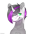 Size: 1024x1004 | Tagged: safe, artist:niyukay, oc, oc:backy niramay, pony, unicorn, :p, alternate hairstyle, blushing, bust, curved horn, cute, ear fluff, green eyes, hair over one eye, heterochromia, horn, looking at you, multicolored coat, pink hair, portrait, silly, tongue out