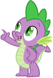 Size: 3879x5669 | Tagged: safe, artist:andoanimalia, spike, dragon, a dog and pony show, g4, absurd resolution, male, open mouth, pointing, simple background, solo, transparent background, vector