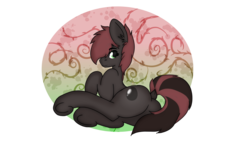 Size: 1280x720 | Tagged: safe, artist:suchalmy, oc, oc only, oc:obsidian gridnstone, pony, female, mare, relaxing, resting, simple background, sitting, solo, transparent background