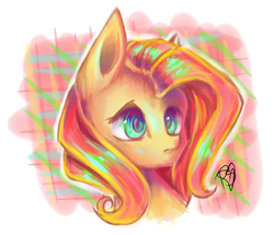 Size: 2620x2258 | Tagged: safe, artist:prettyshinegp, fluttershy, pony, g4, bust, cute, female, head only, high res, portrait, shyabetes, solo