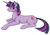 Size: 1397x977 | Tagged: safe, artist:armanatlk, twilight sparkle, pony, unicorn, g4, bedroom eyes, blush sticker, blushing, cute, female, lidded eyes, looking at you, mare, prone, simple background, smiling, transparent background, twiabetes, unicorn twilight, wrong cutie mark