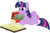 Size: 1099x726 | Tagged: safe, artist:famousmari5, twilight sparkle, alicorn, pony, g4, adorkable, book, cute, deviantart watermark, dork, female, lying down, mare, obtrusive watermark, reading, simple background, smiling, solo, that pony sure does love books, transparent background, twiabetes, twilight sparkle (alicorn), watermark