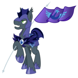 Size: 3000x3000 | Tagged: safe, artist:inersdraco, bat pony, pony, armor, flag, high res, new lunar republic, night guard, simple background, solo, transparent background, vector