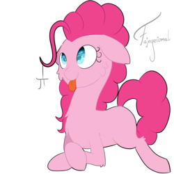 Size: 3000x3000 | Tagged: safe, artist:fajnyziomal, pinkie pie, earth pony, pony, g4, :p, cute, female, high res, ponk, silly, solo, tongue out