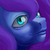 Size: 1024x1024 | Tagged: safe, artist:inersdraco, princess luna, pony, g4, female, reflecting eyes, solo, uncanny valley