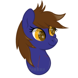 Size: 1800x1800 | Tagged: safe, artist:ponkus, oc, oc only, oc:dauntless, pegasus, pony, bust, detailed eyes, female, mare, simple background, simple shading, solo, transparent background
