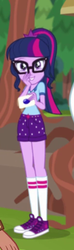 Size: 153x517 | Tagged: safe, screencap, sci-twi, timber spruce, twilight sparkle, equestria girls, g4, my little pony equestria girls: legend of everfree, camp everfree outfits, clothes, converse, female, glasses, legs, offscreen character, ponytail, shoes, shorts, socks