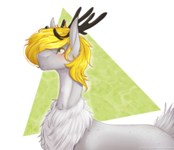 Size: 2000x1728 | Tagged: safe, artist:lastaimin, oc, oc only, deer pony, original species, pony, chest fluff, solo