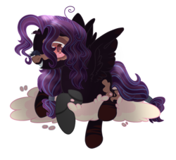 Size: 2220x2012 | Tagged: safe, artist:jewelmusic, oc, oc only, oc:storm cloud, pegasus, pony, cloud, female, high res, mare, one eye closed, simple background, solo, transparent background, wink