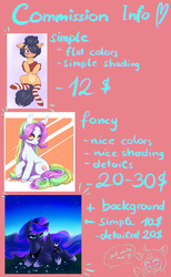 Size: 1240x2013 | Tagged: safe, artist:moonlitamberblossom, princess luna, oc, alicorn, earth pony, pony, g4, clothes, commission info, smiling, socks