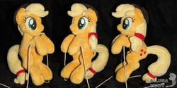 Size: 5546x2768 | Tagged: safe, artist:allunacraft, applejack, earth pony, pony, g4, irl, photo, plushie, solo