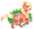 Size: 1620x1358 | Tagged: safe, artist:8bitgalaxy, applejack, earth pony, horse, pony, g4, applejack (g5 concept leak), braid, braided tail, female, freckles, g5 concept leak style, g5 concept leaks, happy, mare, open mouth, simple background, smiling, solo, transparent background, unshorn fetlocks