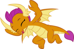 Size: 8877x5921 | Tagged: safe, artist:memnoch, smolder, dragon, g4, molt down, absurd resolution, cute, dragoness, eyes closed, female, laughing, mitten hands, simple background, smolderbetes, solo, transparent background, vector, wings