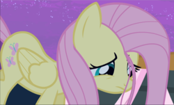 Size: 1557x940 | Tagged: safe, screencap, fluttershy, pegasus, pony, filli vanilli, g4, cropped, cute, female, folded wings, looking down, mare, sad, sadorable, shyabetes, solo, stray strand, wings