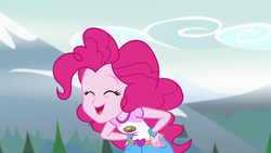 Size: 1920x1080 | Tagged: safe, screencap, pinkie pie, equestria girls, g4, legend of everfree, eyes closed, faic, open mouth