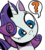 Size: 589x649 | Tagged: safe, idw, rarity, pony, g4, spoiler:comic, spoiler:comic75, cropped, female, head tilt, question mark, simple background, solo, transparent background