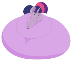Size: 584x489 | Tagged: safe, artist:two-ton-neko, edit, twilight sparkle, anthro, g4, breasts, bust, cleavage, commission, cropped, double chin, fat, female, fetish, lidded eyes, necktire, obese, simple background, solo, transparent background