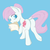 Size: 3000x3000 | Tagged: safe, artist:billysan727, nurse redheart, earth pony, pony, g4, blue background, butt, colored pupils, cute, dock, eye clipping through hair, female, heartabetes, high res, looking back, mare, mouth hold, nurse redbutt, plot, simple background, solo