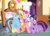 Size: 1276x917 | Tagged: safe, screencap, applejack, fluttershy, pinkie pie, rainbow dash, rarity, twilight sparkle, alicorn, earth pony, pegasus, pony, unicorn, g4, maud pie (episode), chef's hat, cropped, female, goggles, hat, hug, mane six, mare, rock candy necklace, squish, squishy cheeks, twilight sparkle (alicorn)