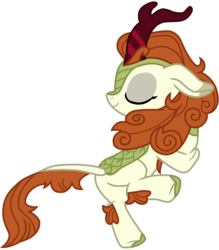 Size: 8479x9667 | Tagged: safe, artist:ejlightning007arts, autumn blaze, kirin, g4, sounds of silence, absurd resolution, butt, eyes closed, female, floppy ears, plot, simple background, smiling, solo, transparent background, vector