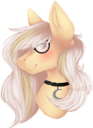 Size: 1971x2699 | Tagged: safe, artist:mauuwde, oc, oc only, oc:ivoryquest, pony, bust, female, glasses, mare, portrait, simple background, solo, transparent background