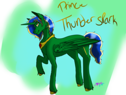 Size: 4200x3150 | Tagged: safe, oc, oc only, oc:prince thunder spark, alicorn, pony, male, solo, stallion