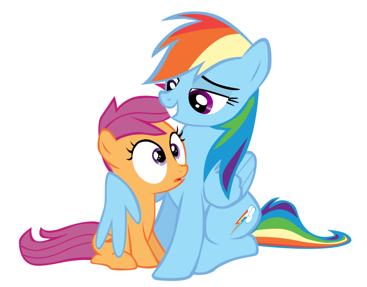 Мими и дэш. Сестра Рейнбоу Дэш. Скуталу и Рейнбоу Дэш. Rainbow Dash and Scootaloo. Радуга Дэш и Скуталу.