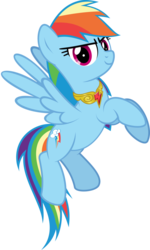 Size: 692x1155 | Tagged: safe, rainbow dash, pegasus, pony, g4, element, element of loyalty, elements of harmony, female, flying, simple background, solo, transparent background, vector
