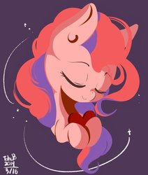 Size: 1189x1402 | Tagged: safe, artist:tohupo, pinkie pie, earth pony, pony, g4, bust, eyes closed, female, heart, hoof hold, hooves to the chest, mare, portrait, smiling, solo, three quarter view