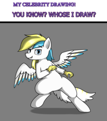 Size: 1472x1668 | Tagged: safe, artist:pencil bolt, oc, oc only, oc:cirrus sky, hippogriff, pony, male, smiling, solo, wings