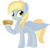 Size: 6822x6613 | Tagged: safe, artist:cyanlightning, derpy hooves, pegasus, pony, g4, .svg available, absurd resolution, chest fluff, ear fluff, female, food, holding, looking at you, mare, muffin, simple background, solo, spread wings, transparent background, vector, wings