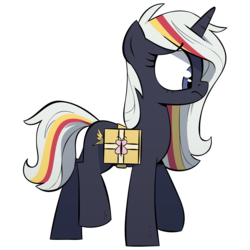 Size: 1500x1500 | Tagged: safe, artist:php104, oc, oc only, oc:velvet remedy, pony, unicorn, fallout equestria, fanfic, fanfic art, female, fluttershy medical saddlebag, hooves, horn, looking down, mare, medical saddlebag, saddle bag, simple background, solo, transparent background, updated