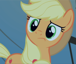 Size: 1112x939 | Tagged: safe, screencap, applejack, earth pony, pony, g4, leap of faith, cropped, female, mare, solo