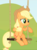 Size: 703x941 | Tagged: safe, screencap, applejack, earth pony, pony, g4, leap of faith, cropped, female, freckles, mare, sitting, solo, swing