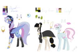 Size: 7086x4788 | Tagged: safe, artist:moonlight0shadow0, oc, oc only, oc:desert dune (ice1517), oc:nazif, oc:spring service, alicorn, earth pony, pony, icey-verse, adopted, alicorn oc, apron, bandage, bandaid, bandana, blaze (coat marking), boots, bracelet, clothes, coat markings, ear piercing, earring, facial markings, family, father and daughter, female, goggles, headscarf, hijab, horn, horn ring, jewelry, magical lesbian spawn, male, mare, markings, mother and daughter, necklace, next generation, oc x oc, offspring, outfit, parent:trixie, parent:twilight sparkle, parents:twixie, piercing, raised hoof, reference sheet, ring, scarf, shipping, shirt, shoes, signature, simple background, socks, solo, stallion, stars, straight, striped socks, t-shirt, tail wrap, tongue out, tongue piercing, transparent background, waitress, wall of tags, wedding ring