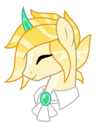 Size: 800x922 | Tagged: safe, artist:crystal-tranquility, oc, oc only, oc:champagne, original species, pond pony, pony, bust, eyes closed, male, portrait, simple background, solo, transparent background, white outline