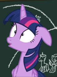 Size: 497x672 | Tagged: safe, screencap, twilight sparkle, alicorn, pony, g4, testing testing 1-2-3, chalk drawing, cropped, female, floppy ears, mare, open mouth, shocked, shocked expression, solo, traditional art, twilight sparkle (alicorn), wide eyes