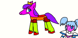 Size: 1223x596 | Tagged: safe, artist:xlunarsurgex, pony, crossover, deviantart muro, lego, ponified, queen watevra wa-nabi, simple background, spoilers for another series, sweet mayhem, the lego movie, the lego movie 2: the second part, white background